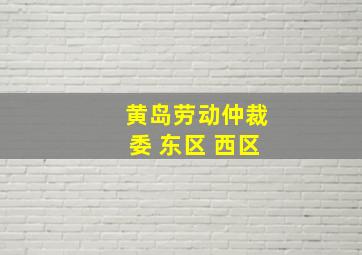 黄岛劳动仲裁委 东区 西区